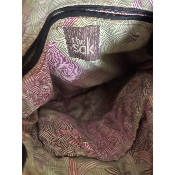 The Sak Black Soft Pebbled Leather Crossbody Purse Shoulder Bag - Picture 2 of 5